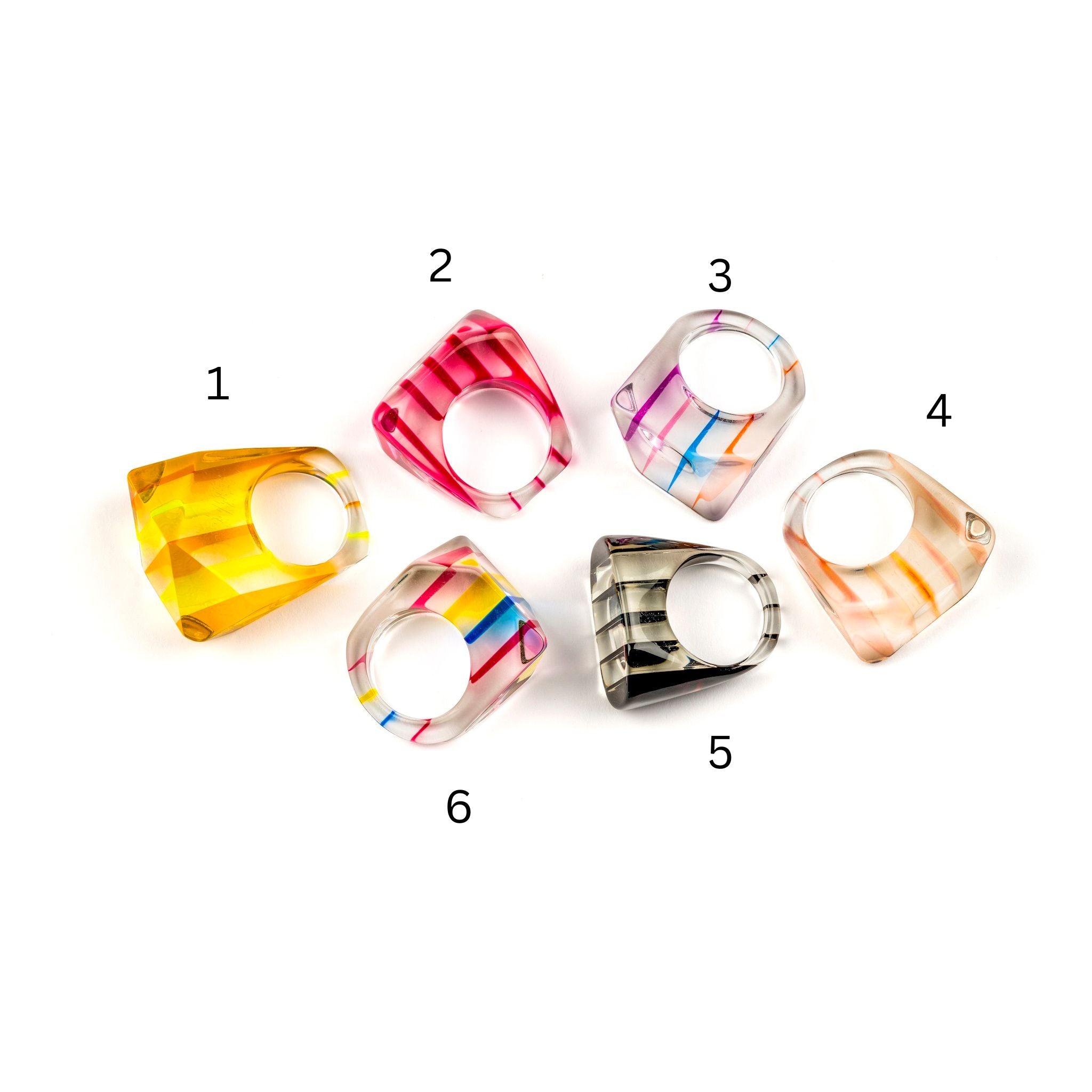 Chunky on sale lucite rings