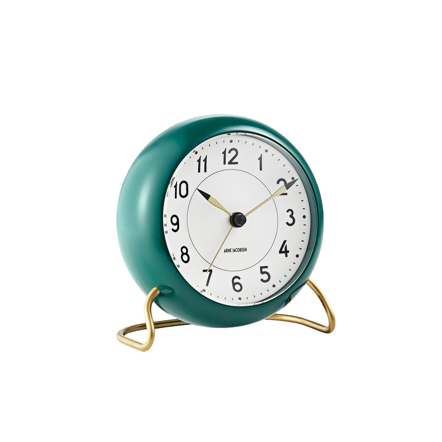 60th Anniversary Collection - Arne Jacobsen Station Table Clock - Racing Green