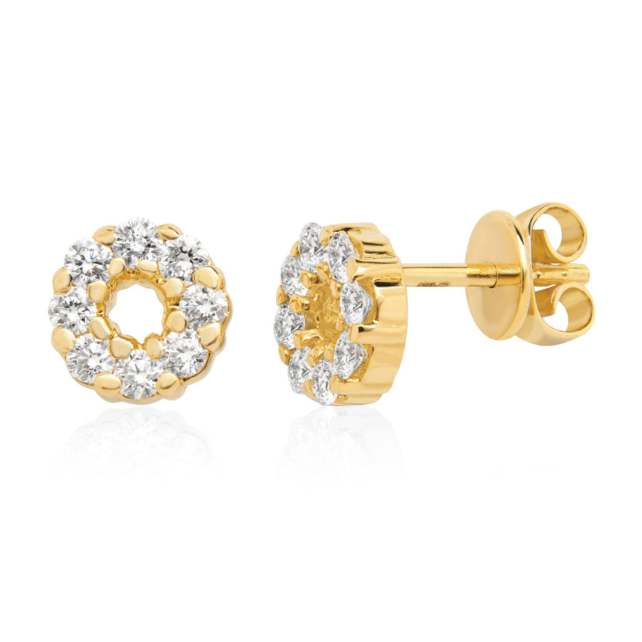 Catherine Jones Circlet Earrings 18ct Yellow Gold Diamonds