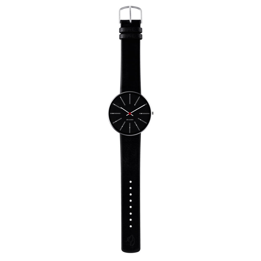 Arne Jacobsen Bankers Watch 40mm Black Dial