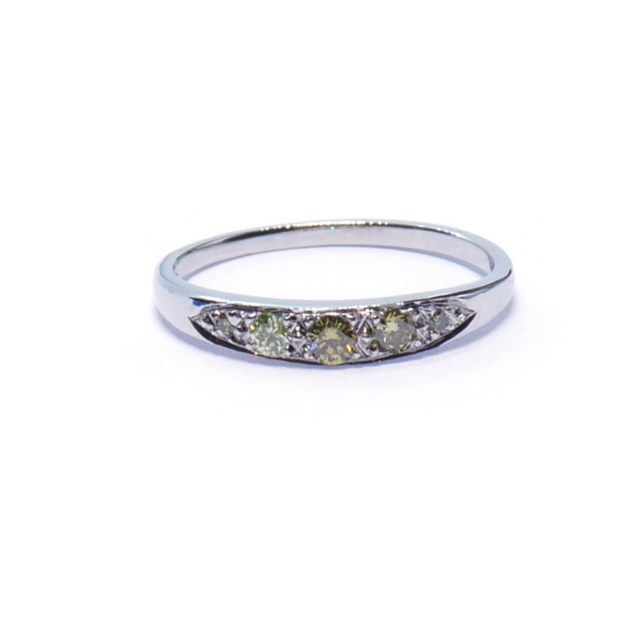 The Catherine Ring Platinum Green Diamond - Anniversary Collection
