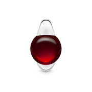 garnet and sterling silver pendant