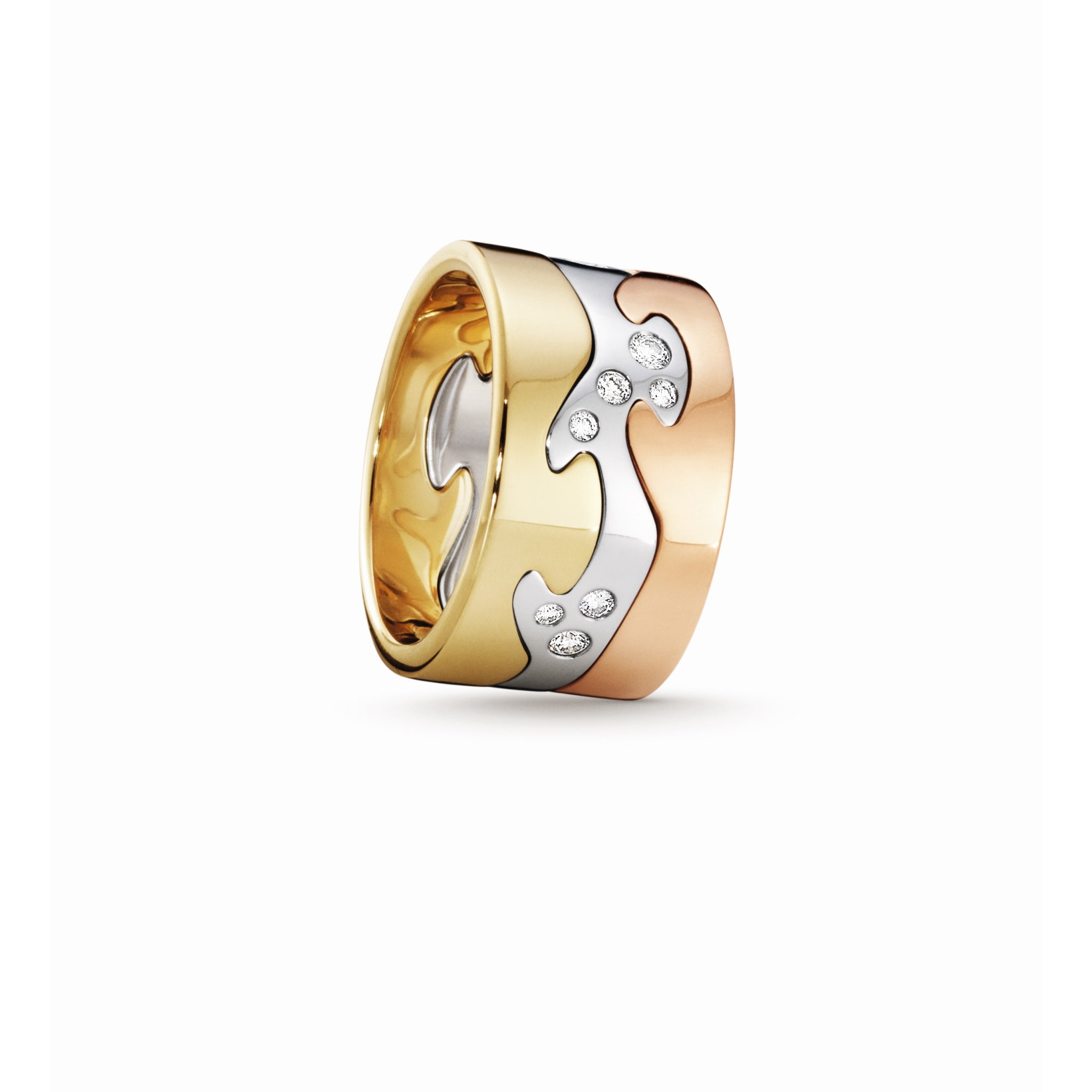 Georg Jensen Fusion Ring Centre 18ct White Gold Diamond