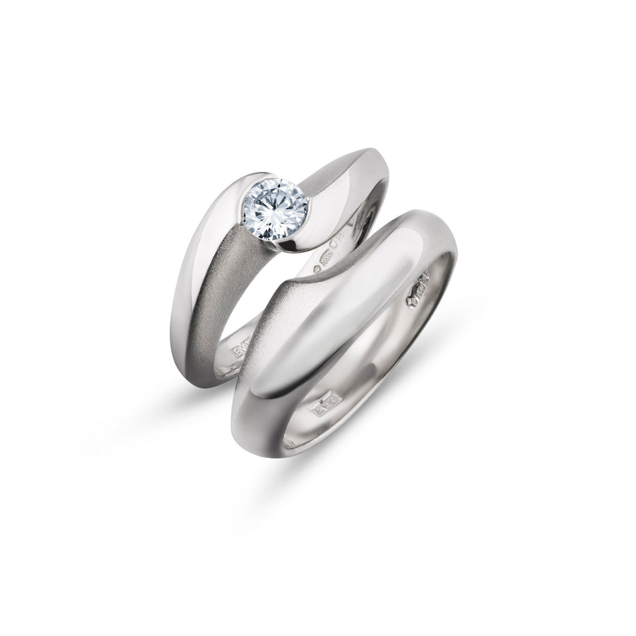 60th Anniversary Collection - Liz Tyler Capulet Ring Set Diamond Platinum