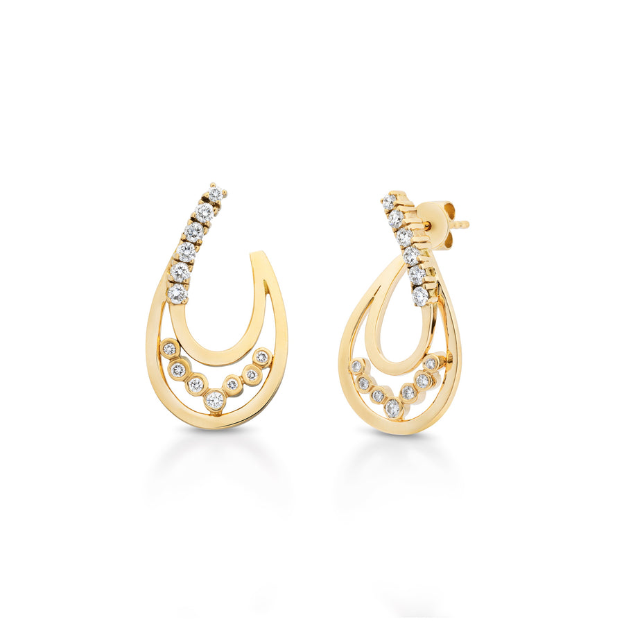 60th Anniversary Collection - Catherine Jones Isfahan Earrings Diamond 18ct Yellow Gold