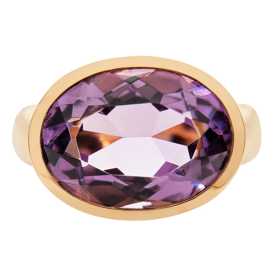 60th Anniversary Collection - Catherine Jones Amethyst 18ct Rose Gold Ring