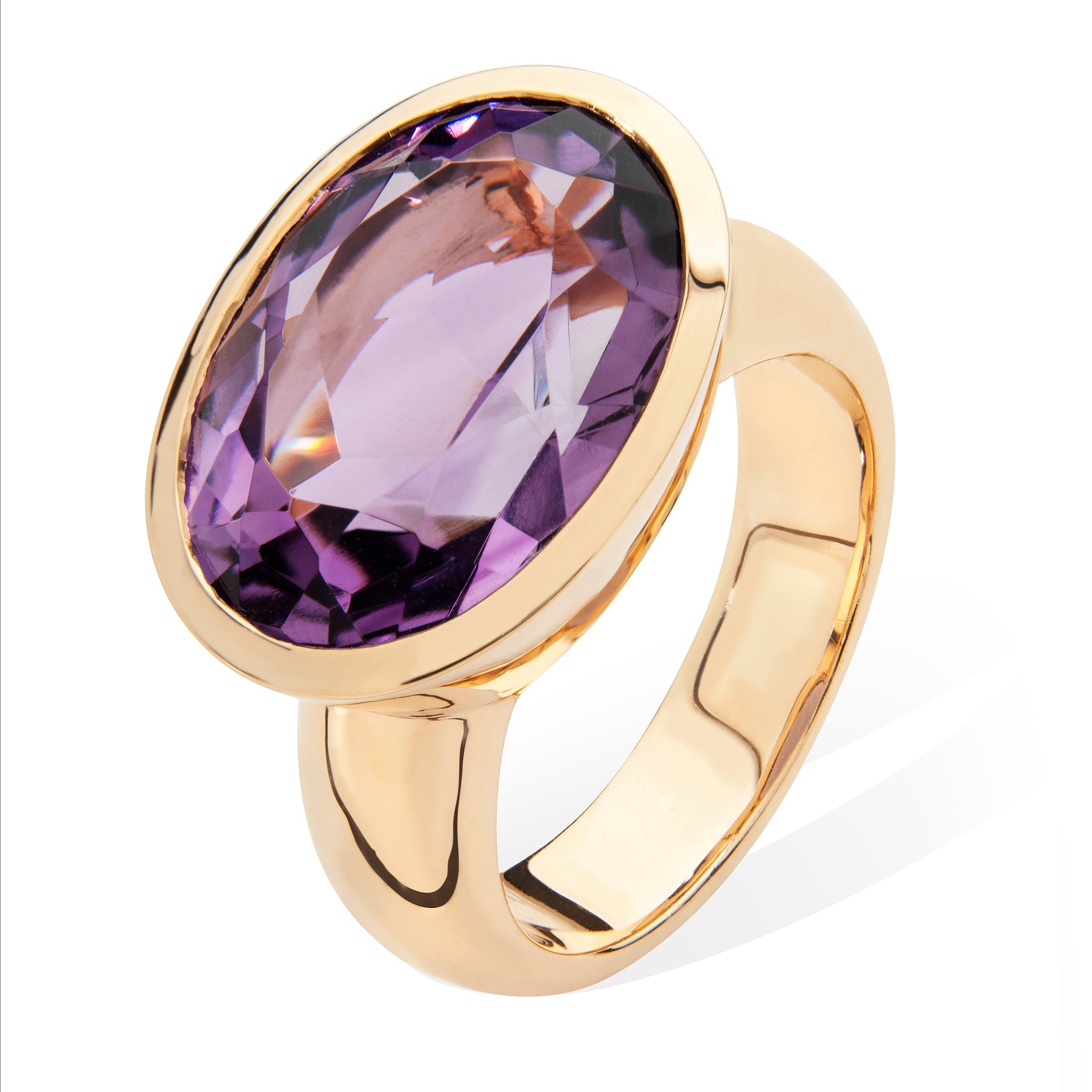 60th Anniversary Collection - Catherine Jones Amethyst 18ct Rose Gold Ring