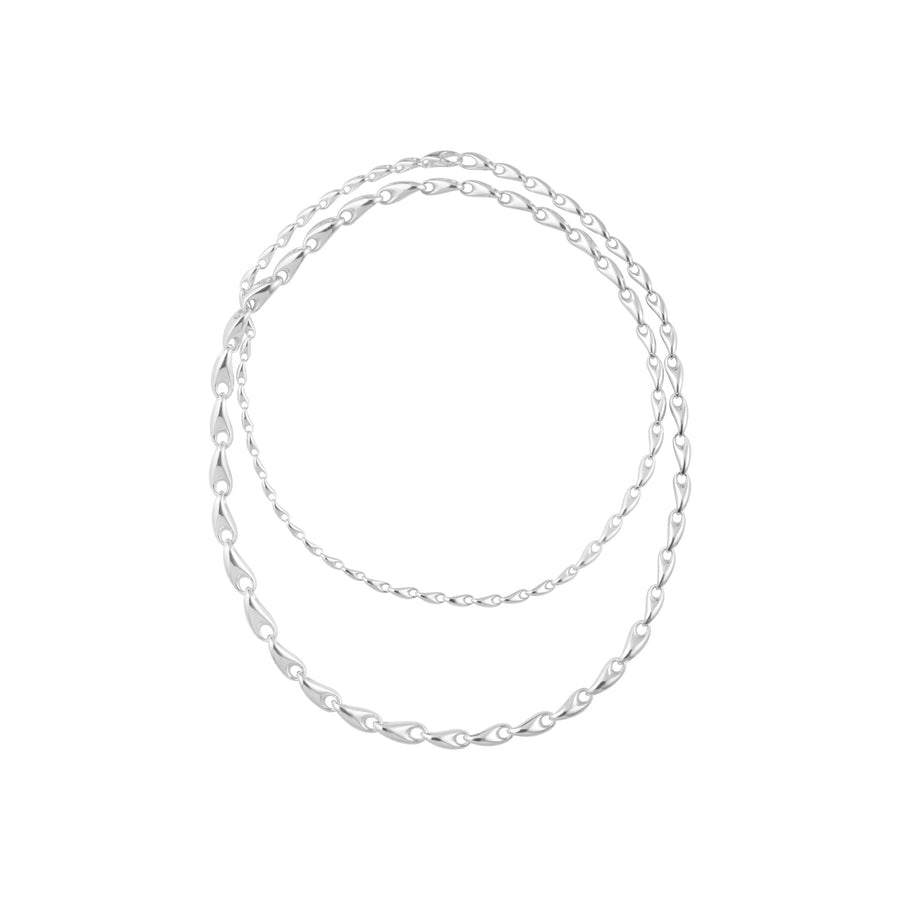 Georg Jensen Reflect Sautoir Necklace Sterling Silver