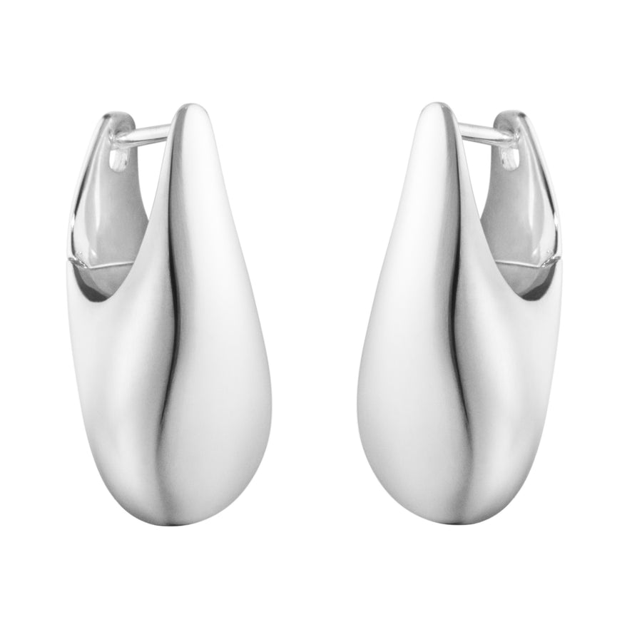 Georg Jensen Reflect Hoop Earrings Sterling Silver (Small)