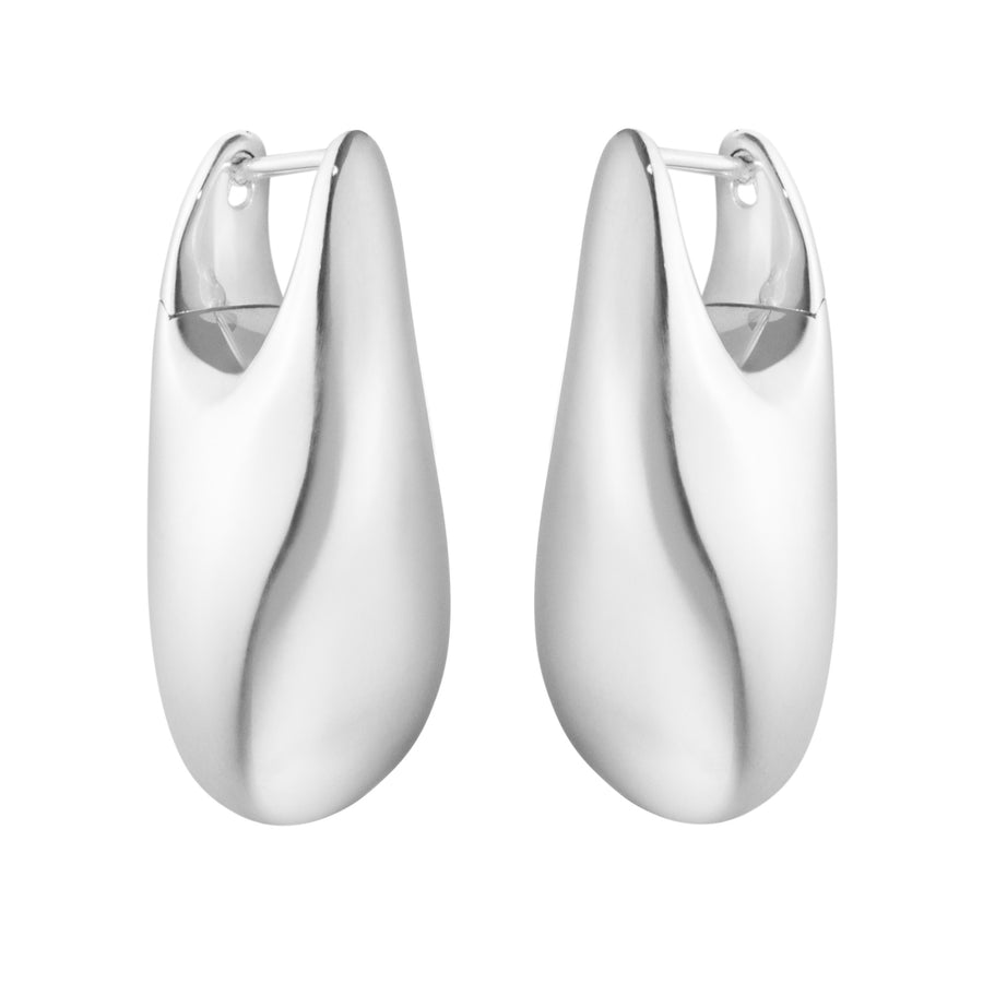 Georg Jensen Reflect Hoop Earrings Sterling Silver (Small)