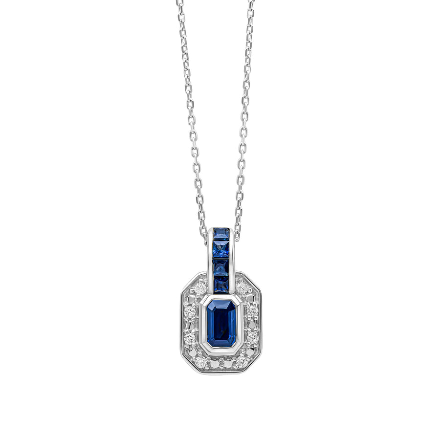 Catherine Jones Pendant Sapphire 9ct White Gold