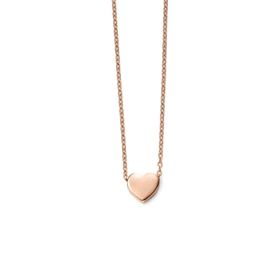 Catherine Jones Heart Slider Necklace 9ct Rose Gold