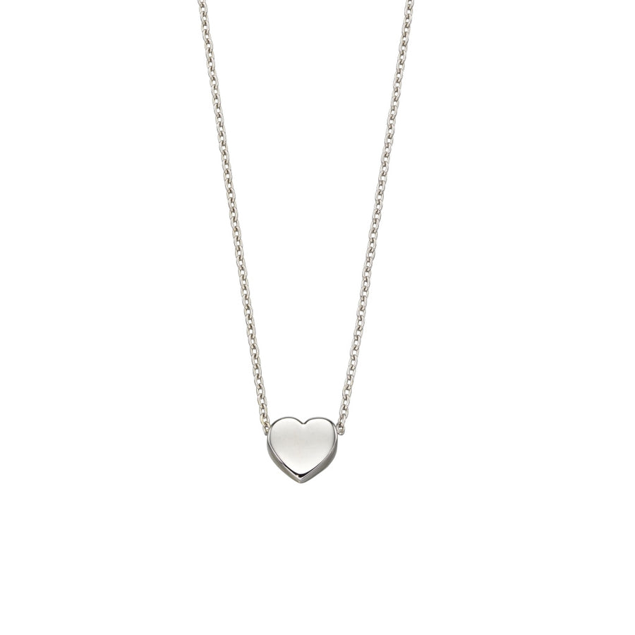 Catherine Jones Heart Slider Necklace 9ct Rose Gold