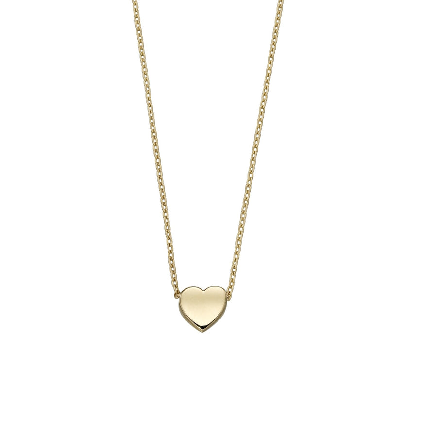 Catherine Jones Heart Slider Necklace 9ct Yellow Gold