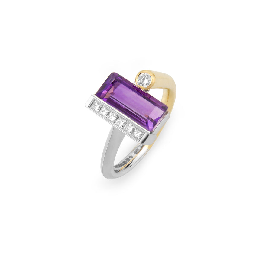 60th Anniversary Collection - Martyn Pugh Wray Amethyst and Diamond Ring