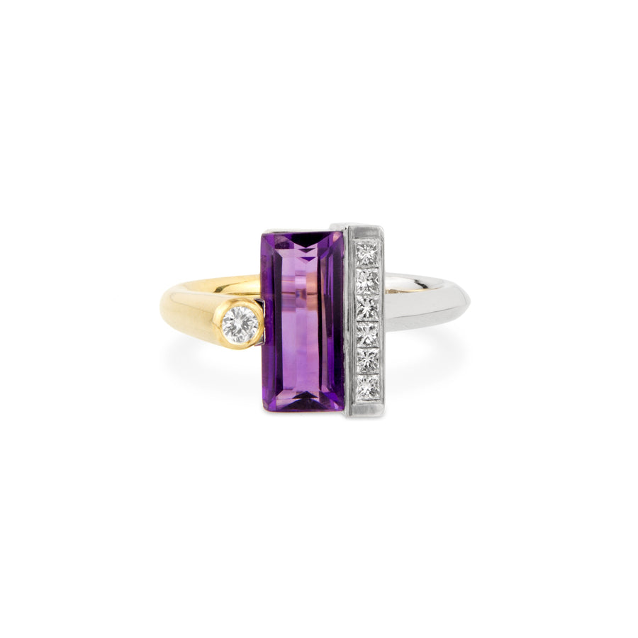 60th Anniversary Collection - Martyn Pugh Wray Amethyst and Diamond Ring