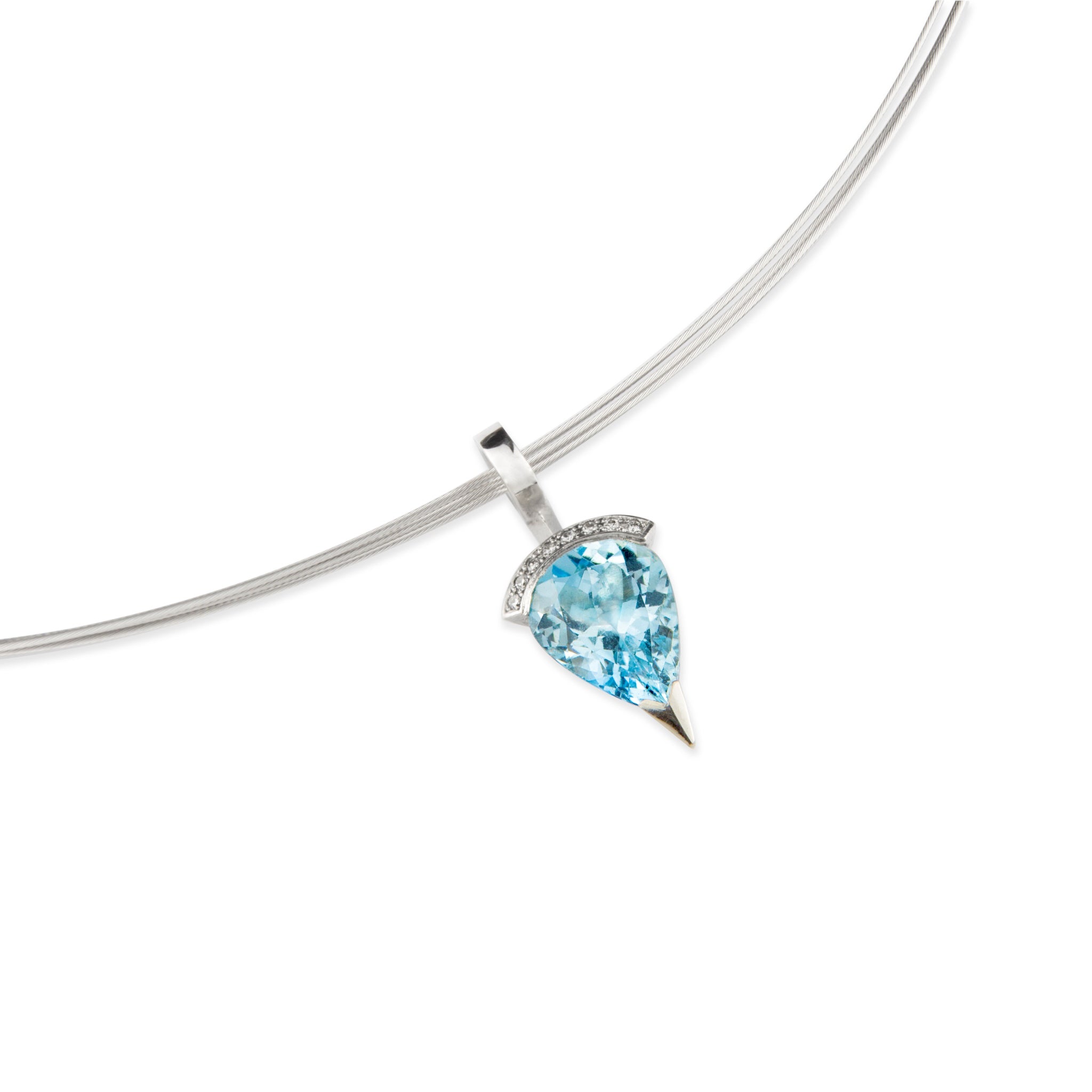 60th Anniversary Collection - Martyn Pugh Aquamarine Pendant