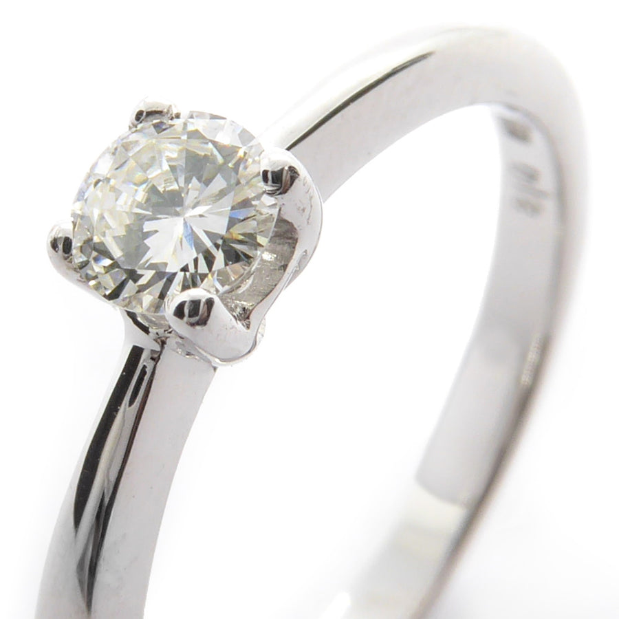 Catherine Jones Solitaire 4-claw Engagement Ring 18ct White Gold 0.18ct Diamond