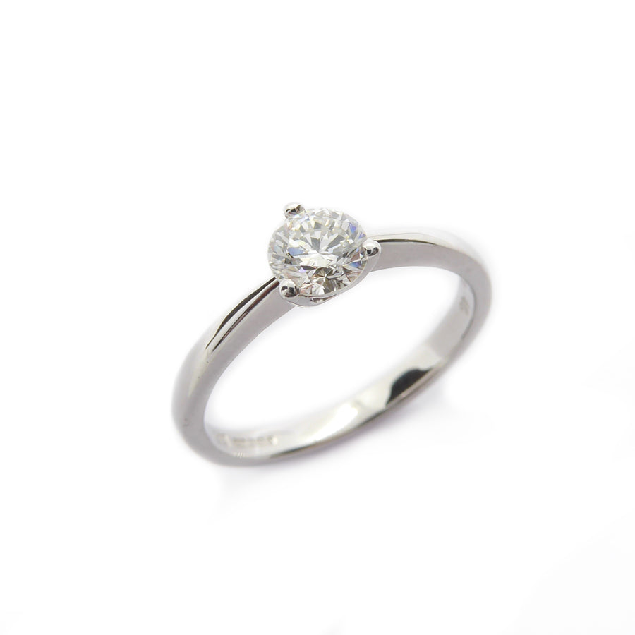 Catherine Jones Solitaire 3-claw Engagement Ring 18ct White Gold 0.40ct Diamond
