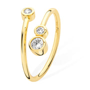 18ct yellow gold and diamond wrap ring