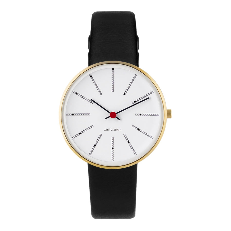 Arne Jacobsen Bankers Watch 34mm Brushed Gold Plated