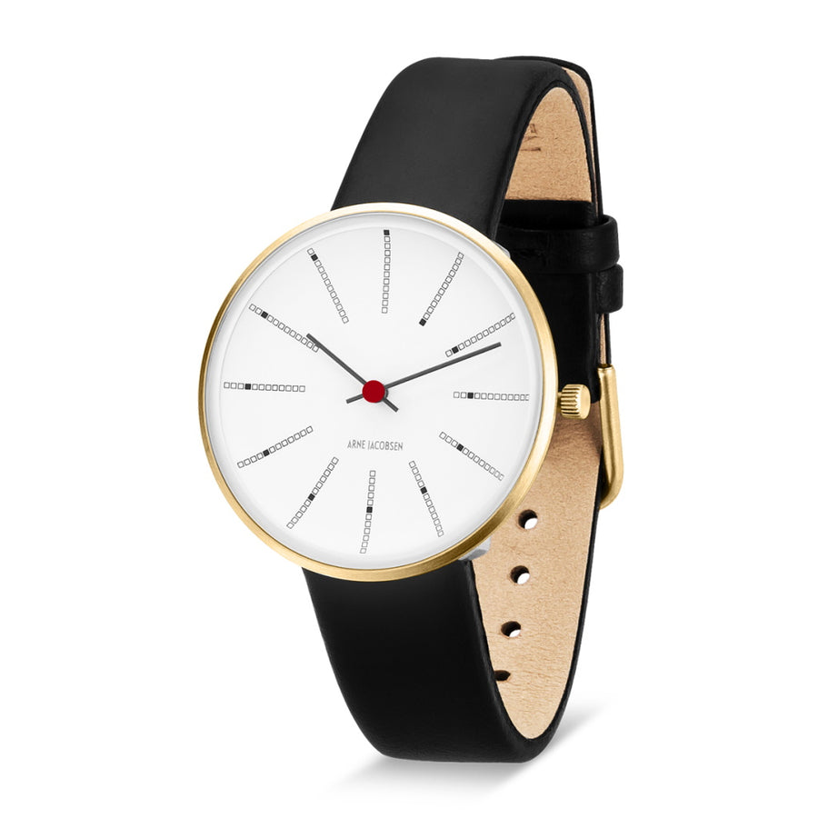 Arne Jacobsen Bankers Watch 34mm Brushed Gold Plated