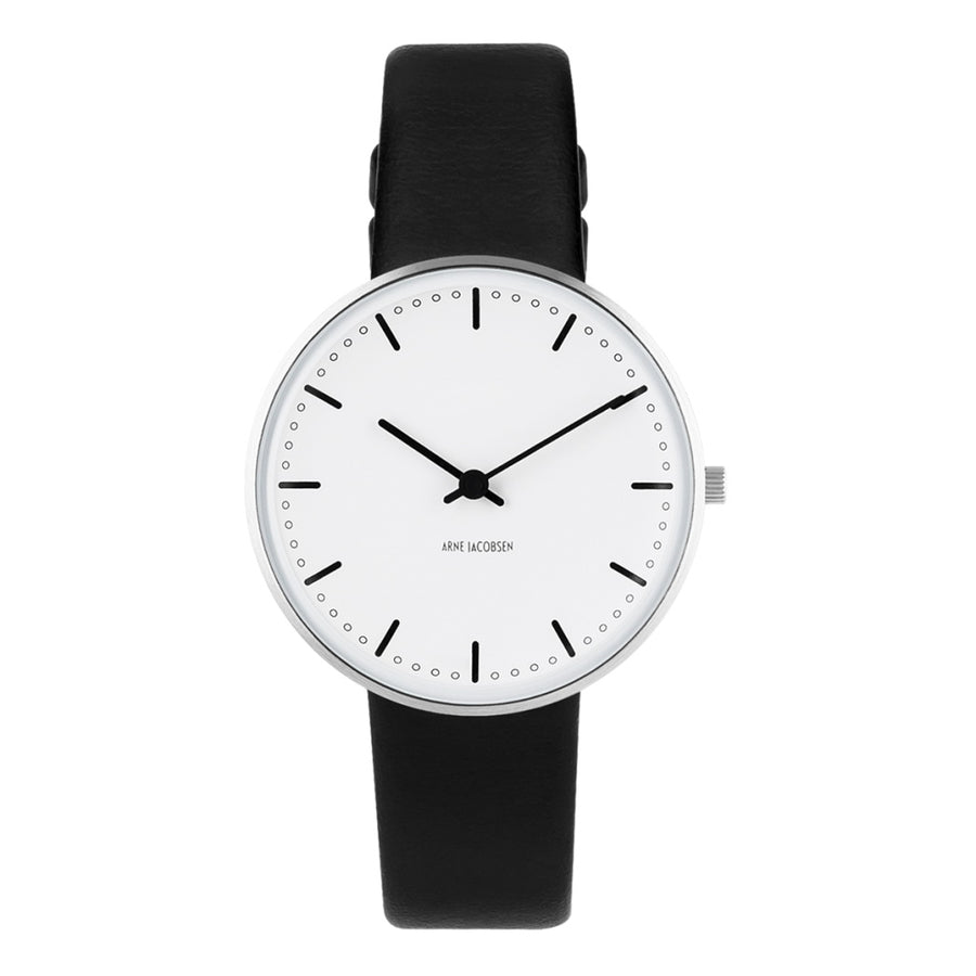 Arne Jacobsen City Hall Watch 34mm White Dial
