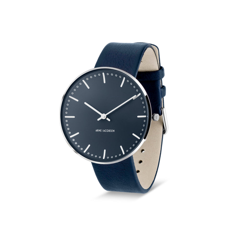 Arne Jacobsen City Hall Watch 40mm Blue Dial