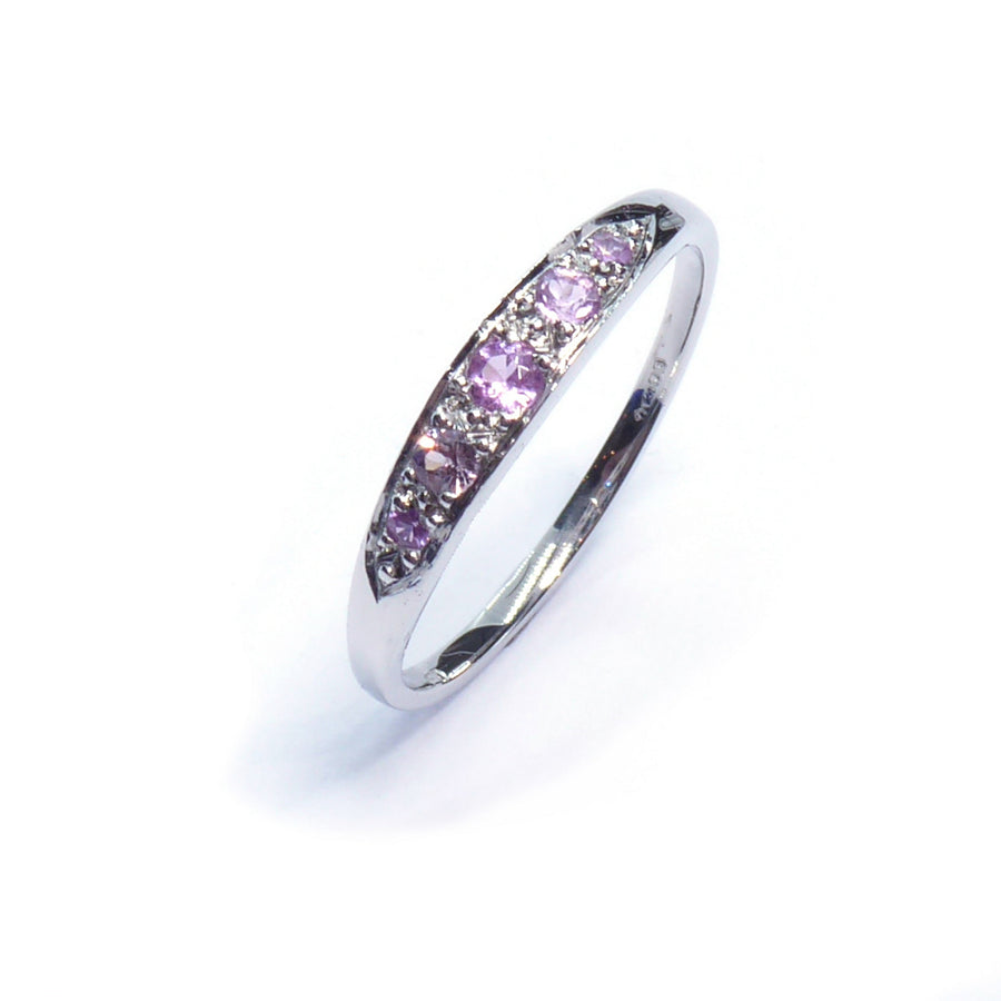 The Catherine Ring Platinum Pink Sapphire - Anniversary Collection