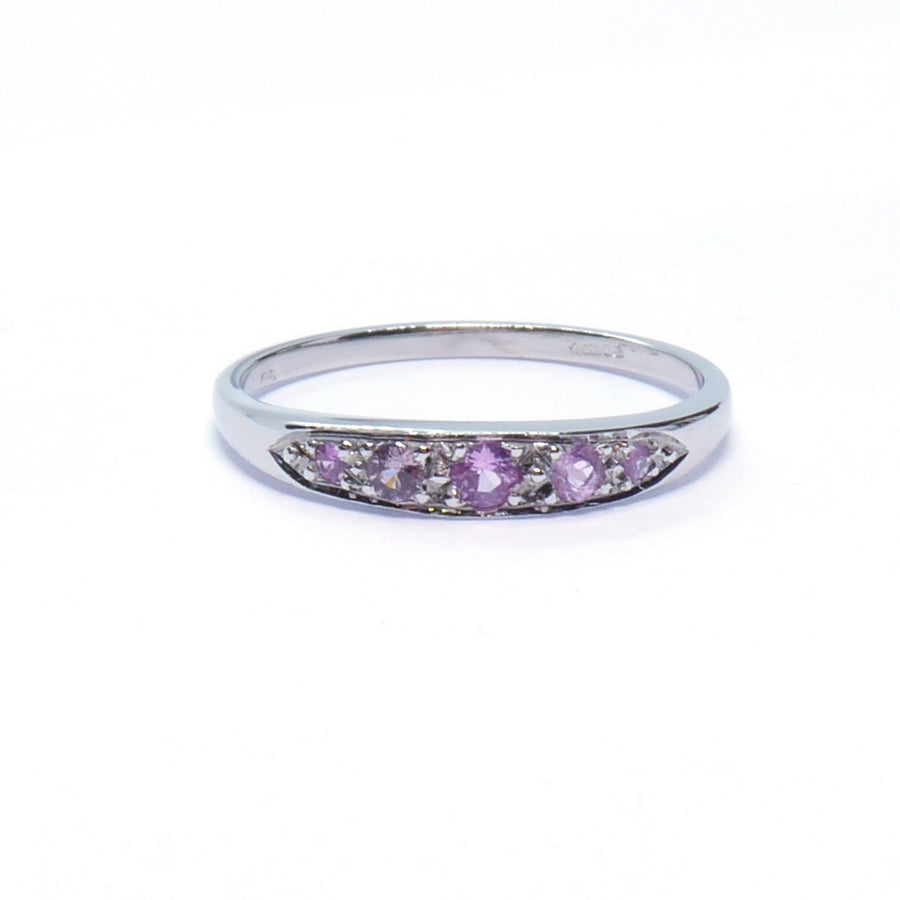 The Catherine Ring Platinum Pink Sapphire - Anniversary Collection