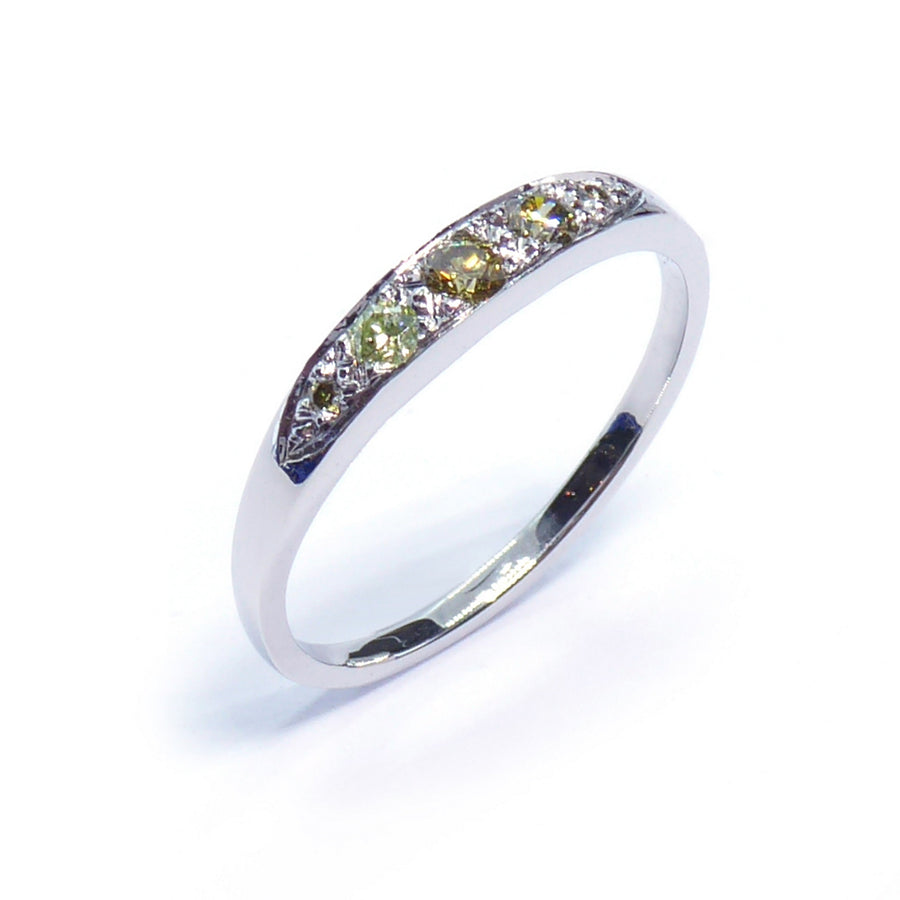 The Catherine Ring Platinum Green Diamond - Anniversary Collection