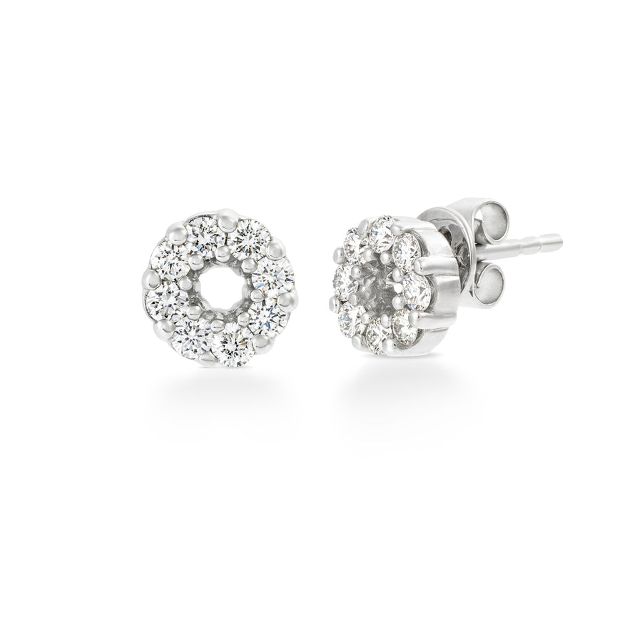 Catherine Jones Circlet Earrings 18ct White Gold Diamonds