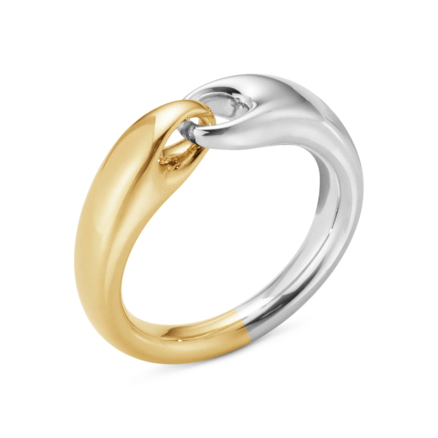 Georg Jensen Reflect Ring 18ct Yellow Gold Sterling Silver