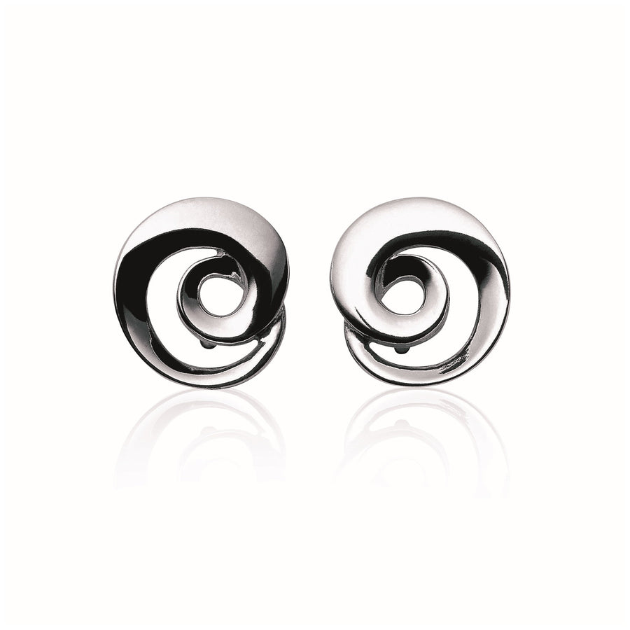 Georg Jensen Moebius Clip Earrings Sterling Silver