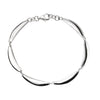 curved link sterling silver bracelet